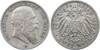 Baden 2 Mark Friedrich I. 1856-1907. -