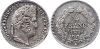 Frankreich 1/4 Franc Louis Philipp 1830-1848. -