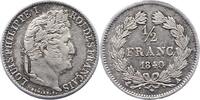 Frankreich 1/2 Franc Louis Philipp 1830-1848. -