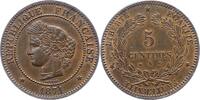 Frankreich 5 Centimes Dritte Republik 1870-1940. -