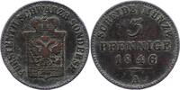Schwarzburg-Sondershausen 3 Pfennig Günther Friedrich Karl II. 1835-1880. -