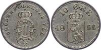 10 Öre 1 1899 Norwegen Unter schwedischer Regierung 1814-1905. Vorzüglich +