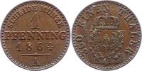 Brandenburg-Preußen 1 Pfennig Wilhelm I. 1861-1888. -