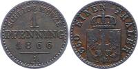 Brandenburg-Preußen 1 Pfennig Wilhelm I. 1861-1888. -