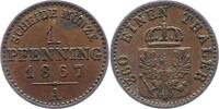 Brandenburg-Preußen 1 Pfennig Wilhelm I. 1861-1888. -
