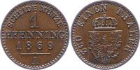Brandenburg-Preußen 1 Pfennig Wilhelm I. 1861-1888. -