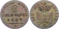 Brandenburg-Preußen 2 Pfennig Friedrich Wilhelm III. 1797-1840. -