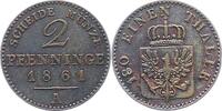 Brandenburg-Preußen 2 Pfennig Wilhelm I. 1861-1888. -