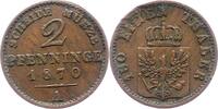Brandenburg-Preußen 2 Pfennig Wilhelm I. 1861-1888. -