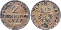 Brandenburg-Preußen 2 Pfennig Wilhelm I. 1861-1888. -