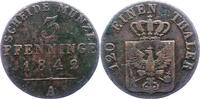 Brandenburg-Preußen 3 Pfennig Friedrich Wilhelm IV. 1840-1861. -