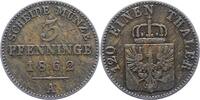 Brandenburg-Preußen 3 Pfennig Wilhelm I. 1861-1888. -