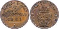 Brandenburg-Preußen 3 Pfennig Wilhelm I. 1861-1888. -