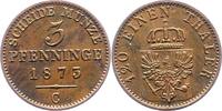 Brandenburg-Preußen 3 Pfennig Wilhelm I. 1861-1888. -