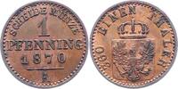 Brandenburg-Preußen 1 Pfennig Wilhelm I. 1861-1888. -