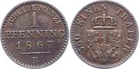 Brandenburg-Preußen 1 Pfennig Wilhelm I. 1861-1888. -