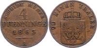 Brandenburg-Preußen 4 Pfennig Wilhelm I. 1861-1888. -