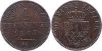Brandenburg-Preußen 4 Pfennig Wilhelm I. 1861-1888. -