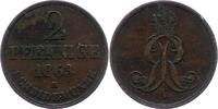 Braunschweig-Calenberg-Hannover 2 Pfennig 1863 B Georg V. 1851-1866. Bel... 8,00 EUR prix TTC + 6,00 EUR frais d'envoi