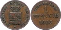 Sachsen-Meiningen Pfennig Georg II. 1866-1914. -
