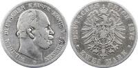 Preußen 2 Mark 1876 A Wilhelm I. 1861-1888. Schön 17,00 EUR prix TTC + 6,00 EUR frais d'envoi