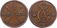 Schweden 1/2 Skilling Gustav IV. Adolf 1792-1809. -