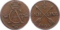 Schweden 1/4 Skilling Gustav IV. Adolf 1792-1809. -