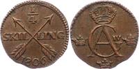 Schweden 1/4 Skilling Gustav IV. Adolf 1792-1809. -