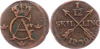 Schweden 1/12 Skilling Gustav IV. Adolf 1792-1809. -