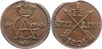 Schweden 1/12 Skilling Gustav IV. Adolf 1792-1809. -