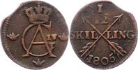 Schweden 1/12 Skilling Gustav IV. Adolf 1792-1809. -