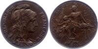 Frankreich 10 Centimes Dritte Republik 1870-1940. -