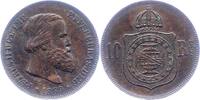 Brasilien 10 Reis Pedro II 1831-1889. -