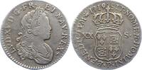 Frankreich 20 Sols a 1/6 Ecu Ludwig XV. 1715-1774. -
