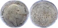Brandenburg-Preußen 1/6 Taler Friedrich Wilhelm III. 1797-1840. -