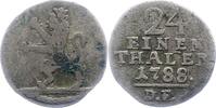 Hessen-Kassel 1/24 Taler 1788 DF Wilhelm IX. 1785-1803. Schön - sehr sch... 9,00 EUR prix TTC + 6,00 EUR frais d'envoi