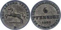 Braunschweig-Calenberg-Hannover 6 Pfennig Ernst August 1837-1851. -