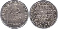 Braunschweig-Calenberg-Hannover 4 Mariengroschen Feinsilber Georg II. 1727-1760. -