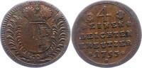 Würzburg-Bistum 1/4 leichter Kreuzer Karl Philipp von Greiffenklau-Vollraths 1749-1754. -
