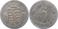 Sachsen-Meiningen 6 Kreuzer Bernhard Erich Freund 1803-1866. -