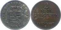 Sachsen-Albertinische Linie 2 Neugroschen Friedrich August II. 1836-1854. -
