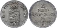 Sachsen-Albertinische Linie 2 Neugroschen Johann 1854-1873. -
