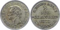 Sachsen-Albertinische Linie 2 Neugroschen Johann 1854-1873. -