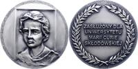 Medicina in nummis Versilberte Bronzemedaille Curie, Marie *1867 Warschau, +1934 Sancellemoz / Savoyen, französische Chemikerin und Physikerin, Begründerin der modernen Radio -