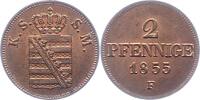 Sachsen-Albertinische Linie 2 Pfennig Johann 1854-1873. -