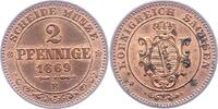 Sachsen-Albertinische Linie 2 Pfennig Johann 1854-1873. -