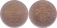 Sachsen-Albertinische Linie 5 Pfennig Johann 1854-1873. -