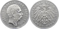 Sachsen 5 Mark 1901 E Albert 1873-1902. Randfehler, sehr schön 60,00 EUR prix TTC + 6,00 EUR frais d'envoi
