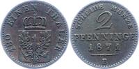 Brandenburg-Preußen 2 Pfennig Wilhelm I. 1861-1888. -