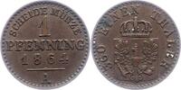 Brandenburg-Preußen 1 Pfennig Wilhelm I. 1861-1888. -